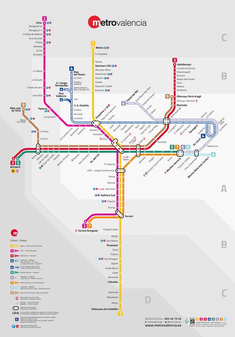 Plano Metro Valencia